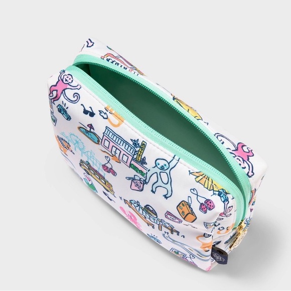 💚💗🩵Roller Rabbit x Target 4pc Multi-Purpose Pouch Set White/Teal - Picture 3 of 7